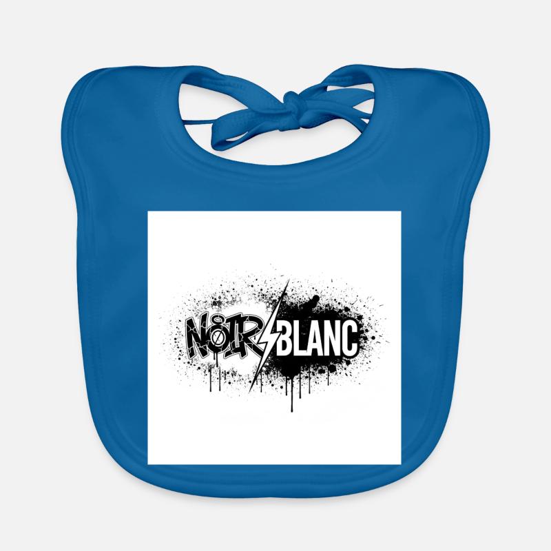 North White Graffiti Flash Organic Baby Bibs