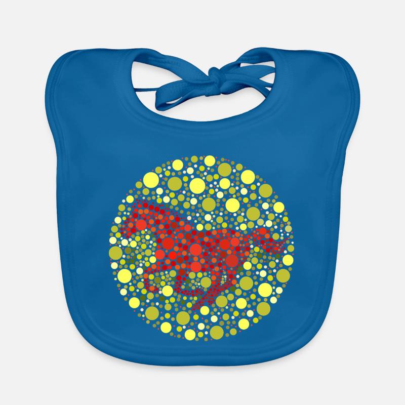 Test de couleur du motif du cheval Bavoir bio Bébé