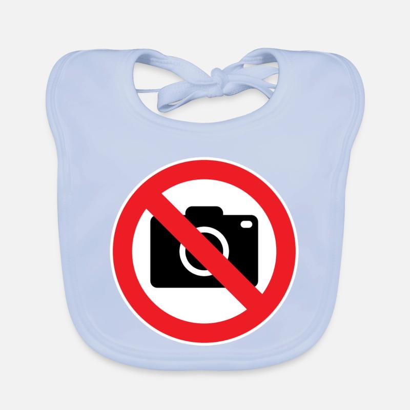 Photographie interdite, panneaux d’interdiction Bavoir bio Bébé