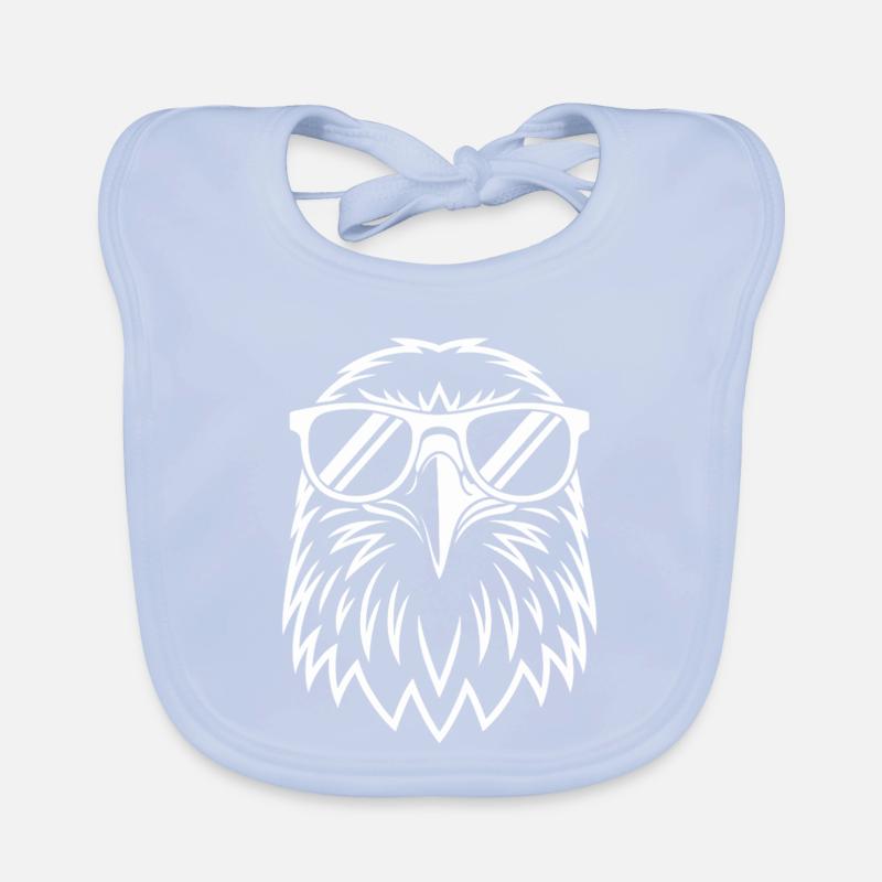 Aviator Eagle Sunglasses Organic Baby Bibs