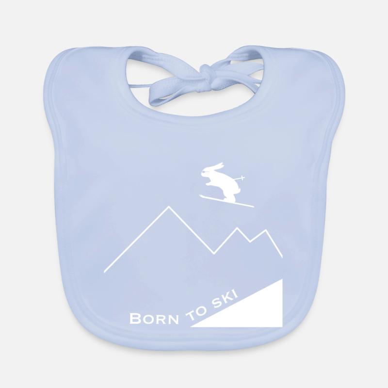Born to ski Bavoir bio Bébé
