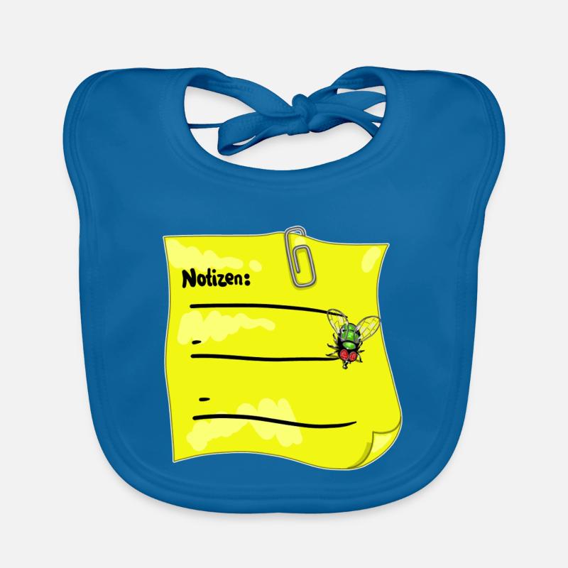 Bloc-notes jaune – Trombone & faux nœud papillon - Bavoir bio Bébé - bleu paon