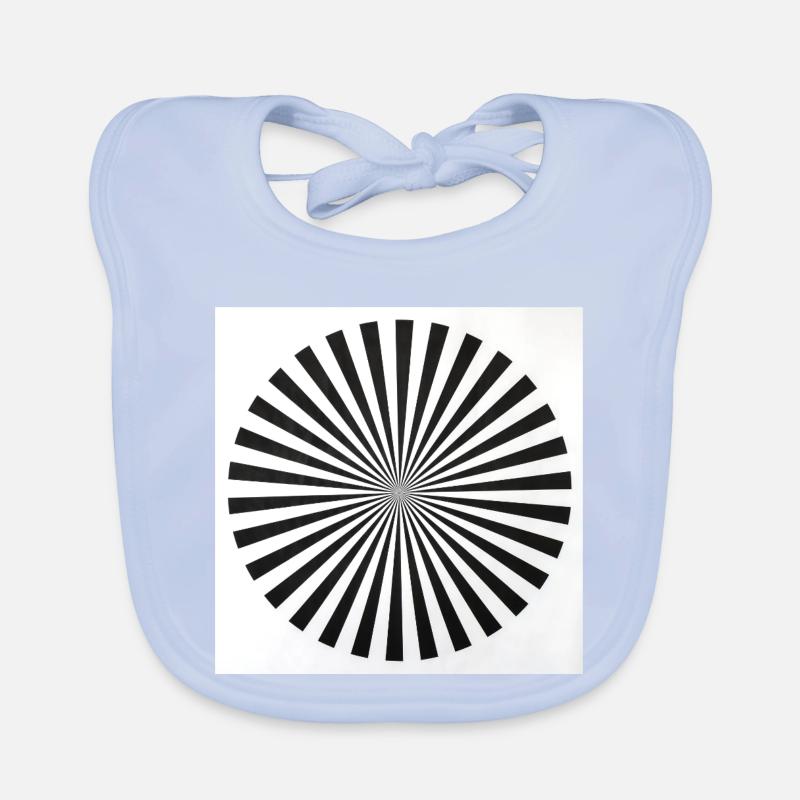 Radial Optical Illusion Organic Baby Bibs