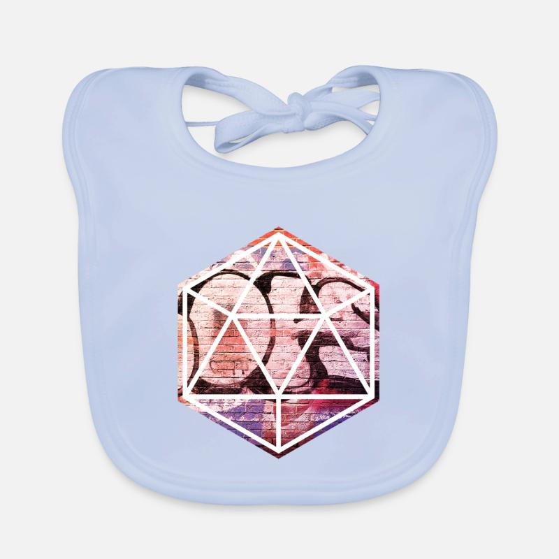 Prisme de graffiti géométrique sur mur de briques Bavoir bio Bébé