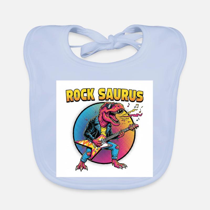 Rock Saurus Guitar Hero Bavoir bio Bébé