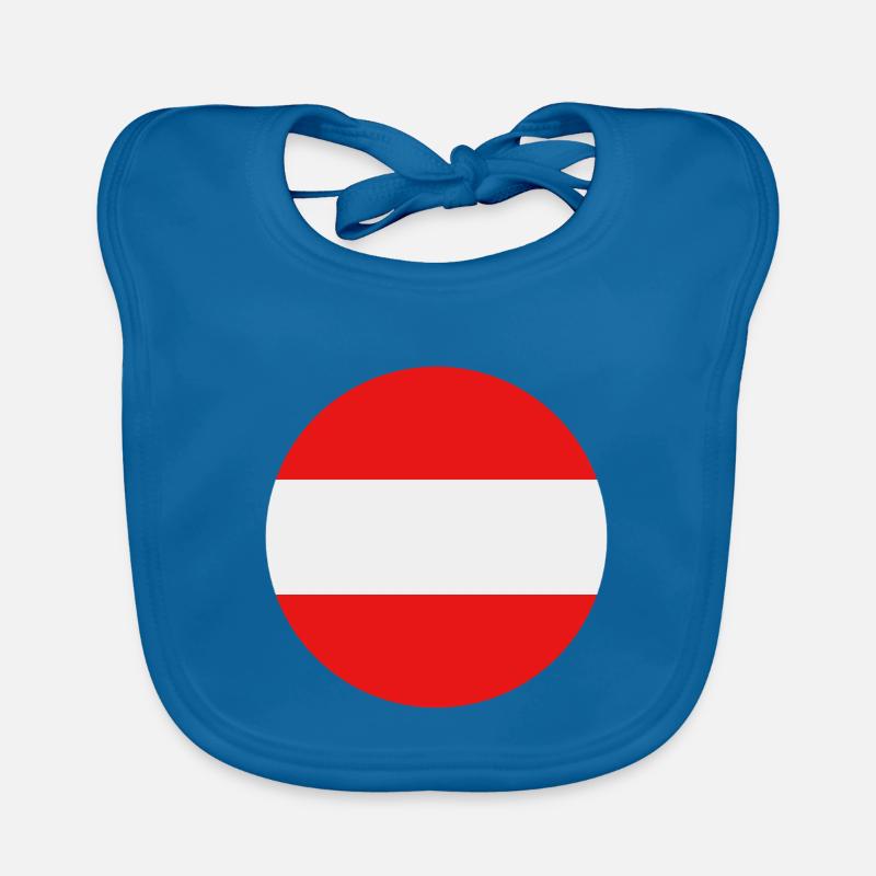 Drapeau rond de l’Autriche Bavoir bio Bébé