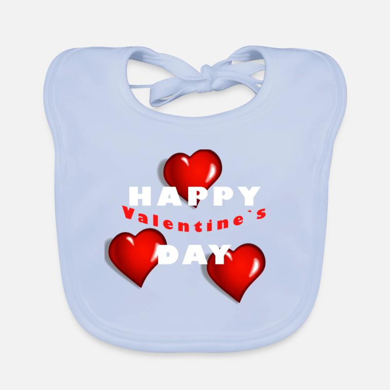 Valentinstag Herz Design Liebe Baby Bio-Lätzchen
