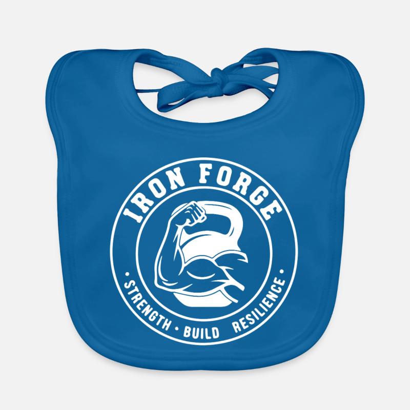 Iron Forge Kettlebell - Baby Bio-Lätzchen - Pfauenblau