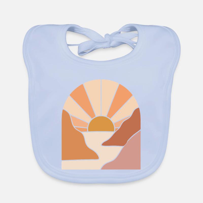 Sunlit Canyon Path Organic Baby Bibs