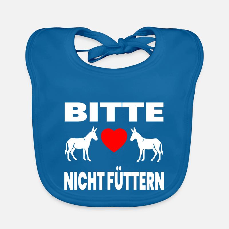 Esel - Baby Bio-Lätzchen - Pfauenblau