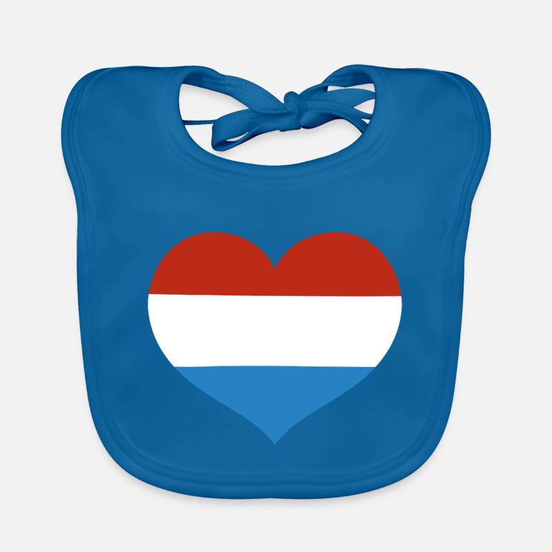 Drapeau du Cœur du Luxembourg Bavoir bio Bébé