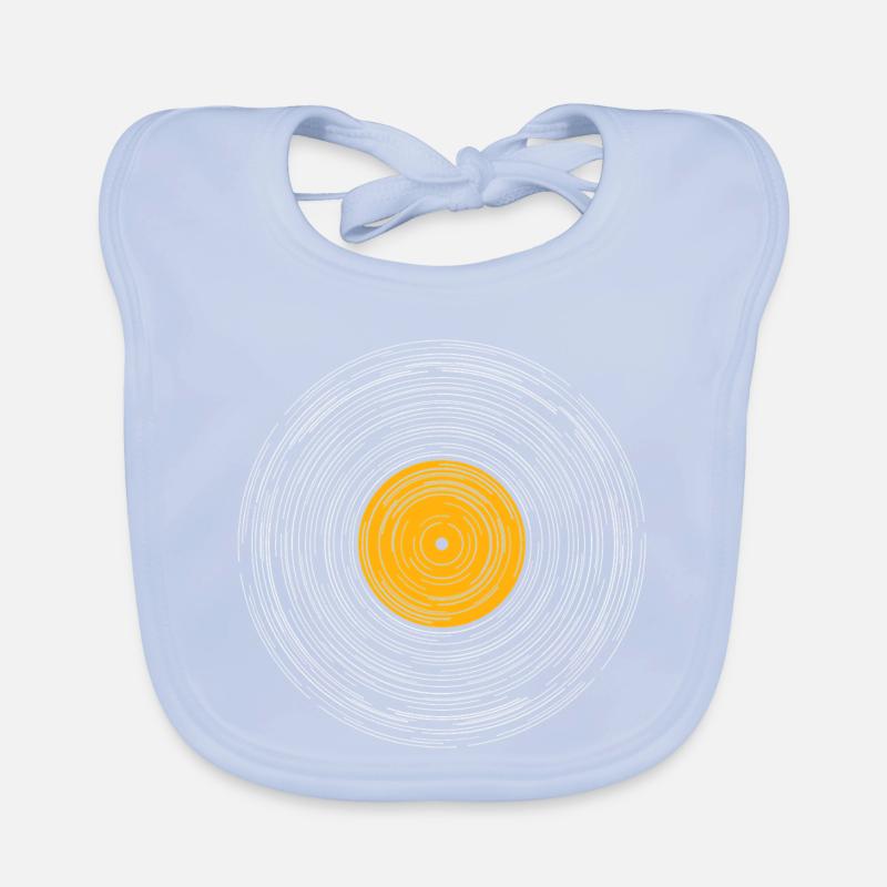 Vinyl Album Line Work Organic Baby Bibs