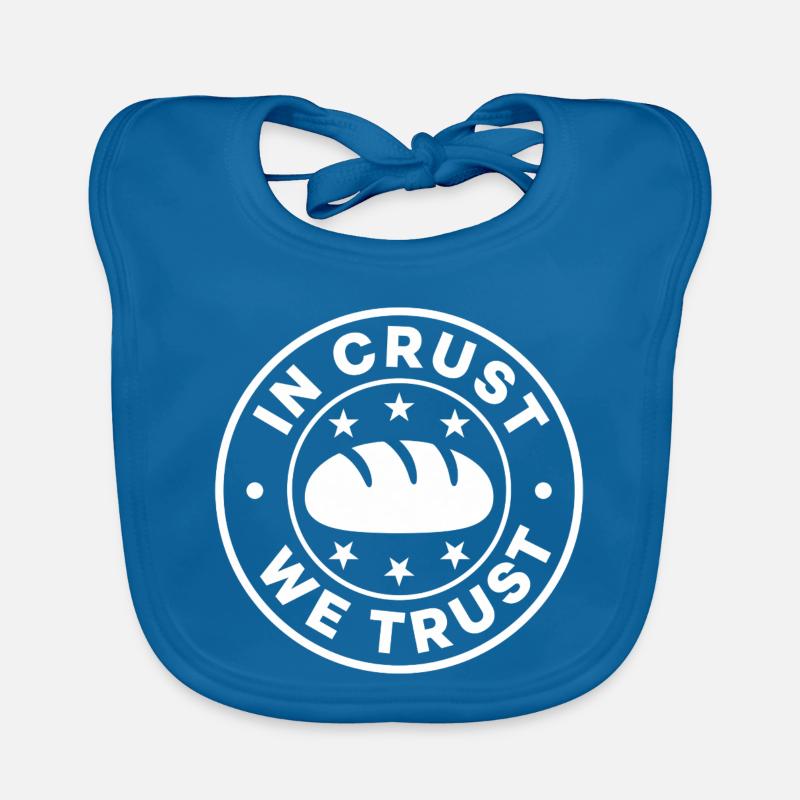 In Crust We Trust Brotlogo Baby Bio-Lätzchen