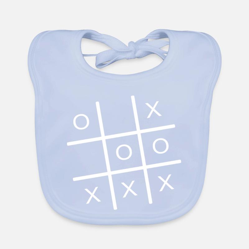 Tic Tac Toe Grid Spiel Baby Bio-Lätzchen
