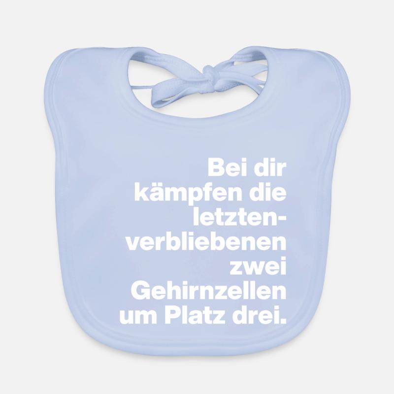 BEI DIR KÄMPFEN GEHIRNZEELLEN, SARKASMUS, FRECH Baby Bio-Lätzchen