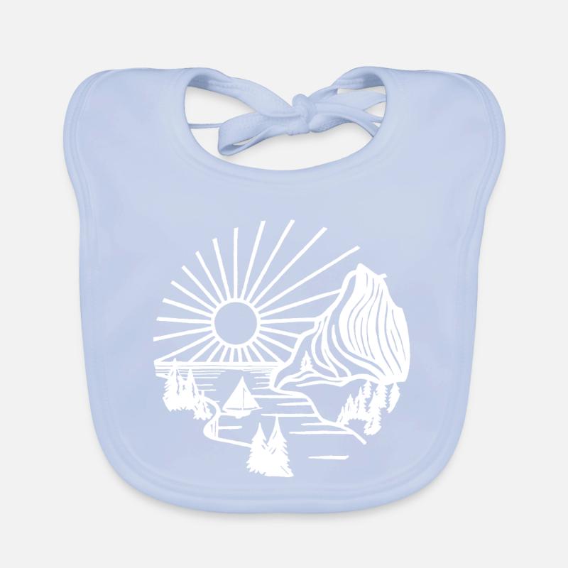 Feiertagslandschaft (Weiß) Baby Bio-Lätzchen