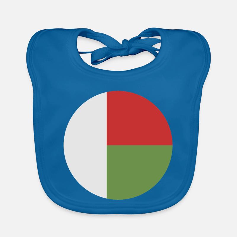 Round Madagascar flag Organic Baby Bibs