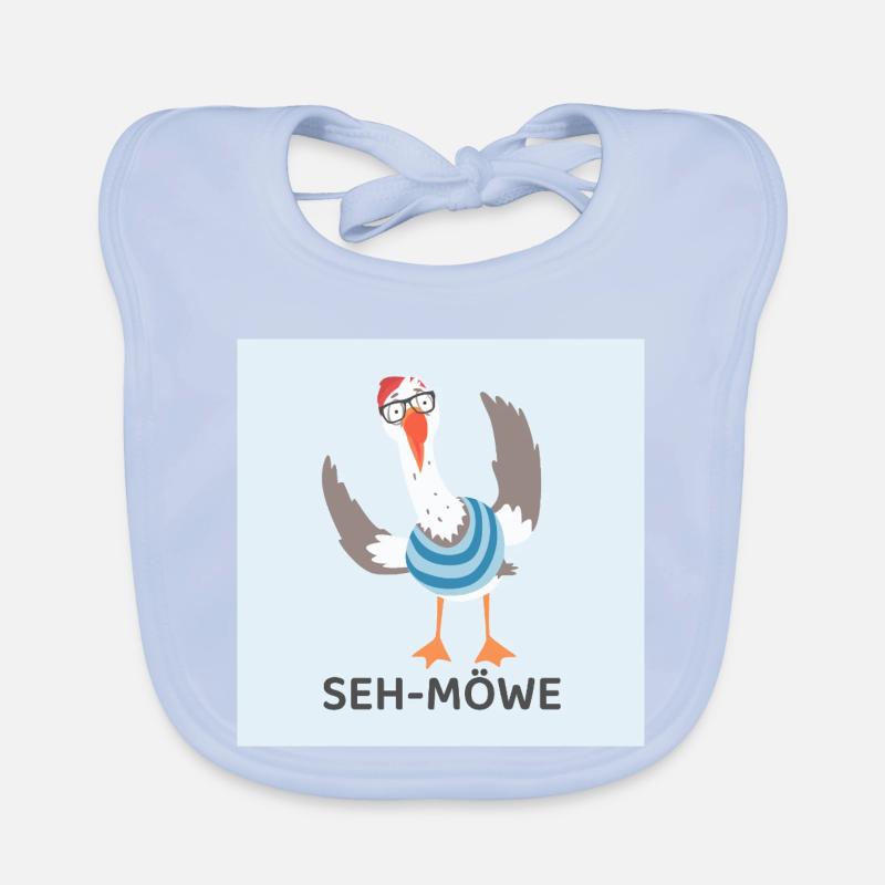 SEH-MÖWE – Lustige Möwe Baby Bio-Lätzchen