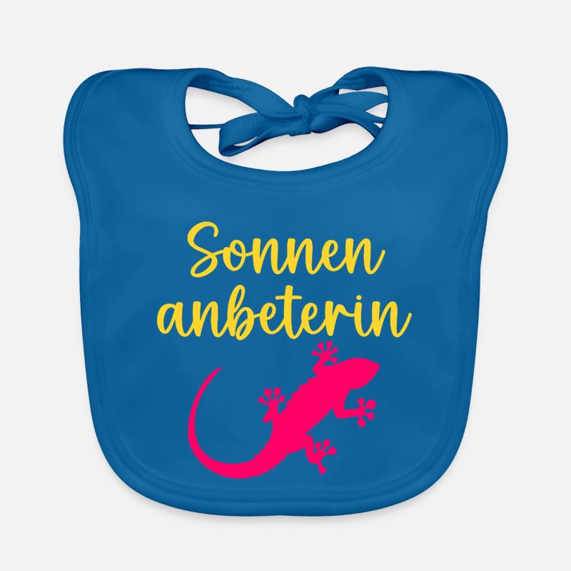 Sun worshipper Lizard Summer Sun Organic Baby Bibs