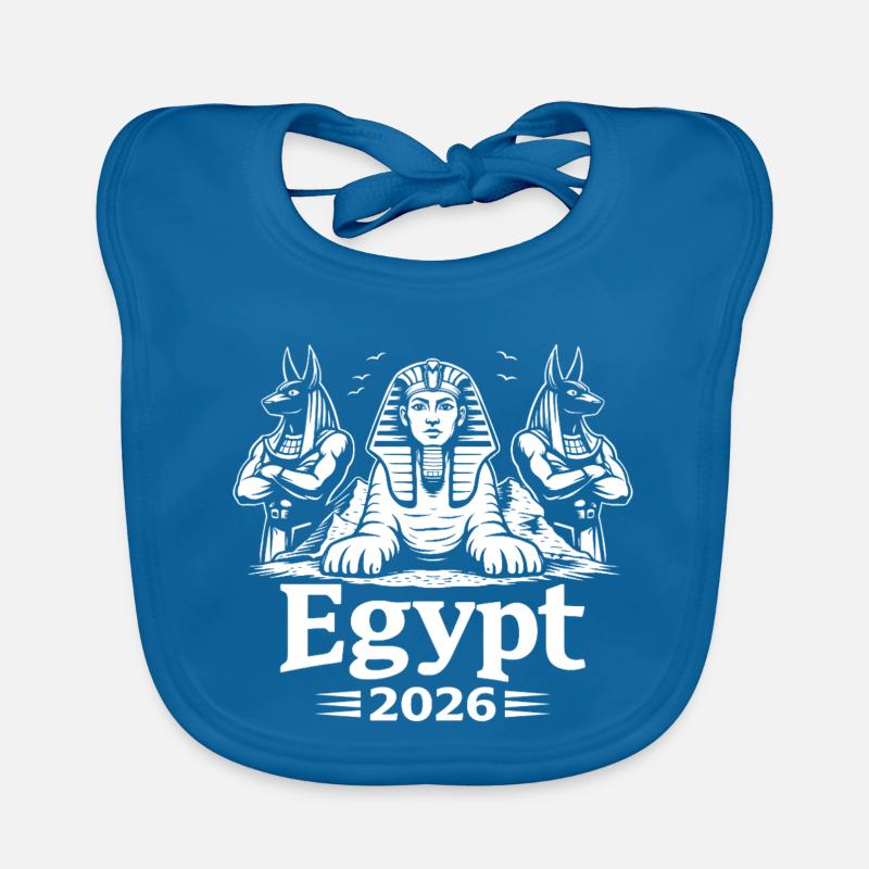 Sphinx Anubis Egypt 2026 Mystik - Baby Bio-Lätzchen - Pfauenblau