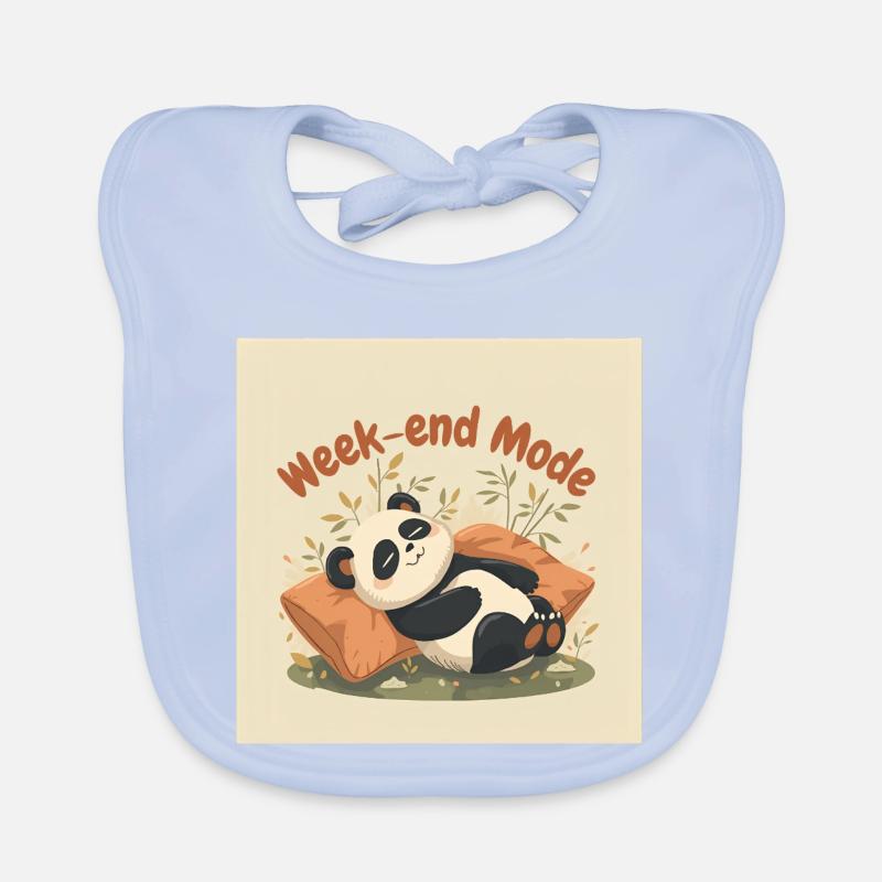 Panda Week-end Mode Relax Bavoir bio Bébé