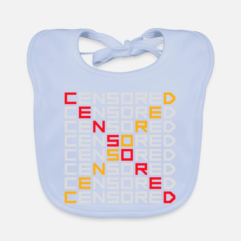 Censored Funny Statement Freedom Logo Organic Baby Bibs
