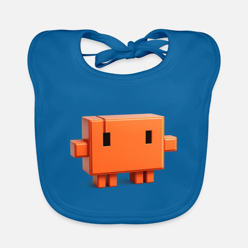 Claude Code Pixel 3D Maskottchen süßer Dev-Aufkleber Baby Bio-Lätzchen