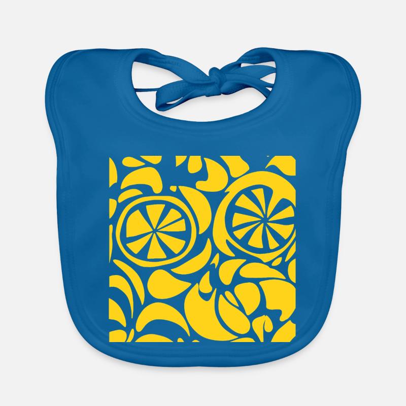 Lemon Pattern Shirt Cute Summer Fruit Aesthetic Organic Baby Bibs