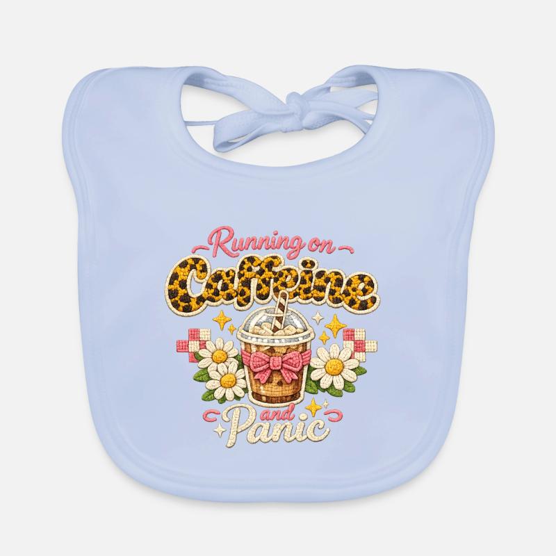 Running on Coffee and Panic Organic Baby Bibs