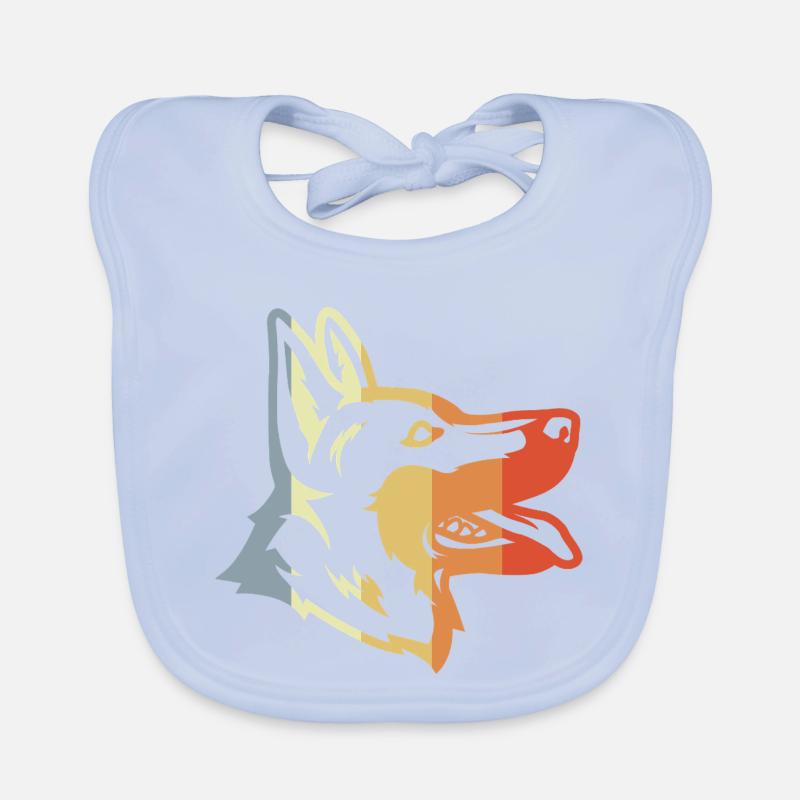 Vintage Deutscher Schäferhund Baby Bio-Lätzchen