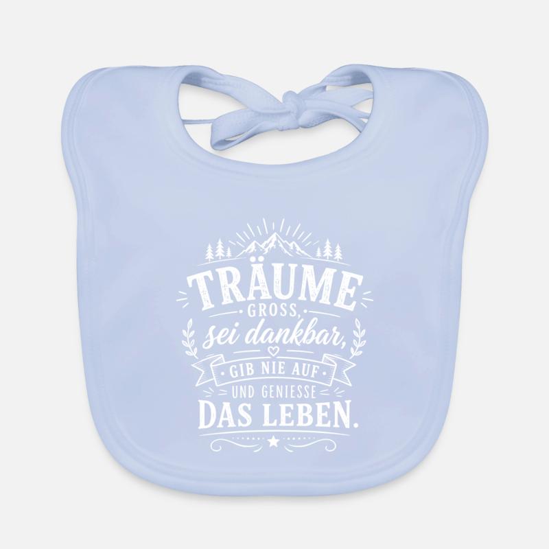 Träume Groß – Dankbarkeit & Lebensfreude Baby Bio-Lätzchen