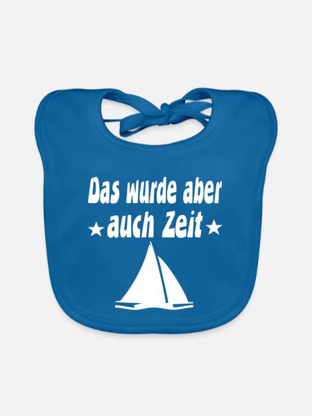 Segeln - Baby Bio-Lätzchen - Pfauenblau