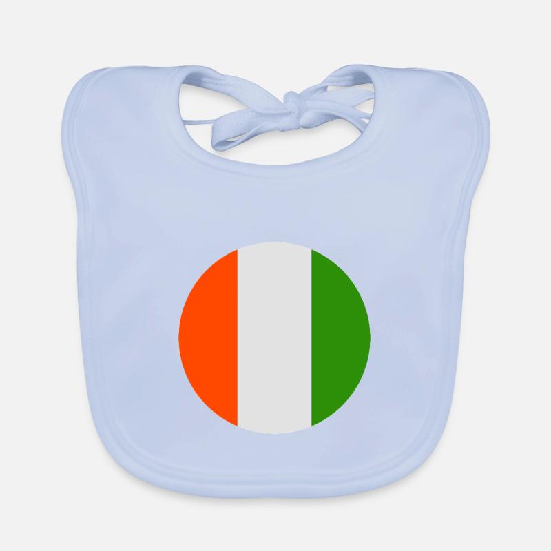 Drapeau irlandais rond Bavoir bio Bébé