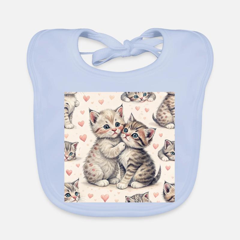 Étreinte sincère de Pastel Kittens Bavoir bio Bébé