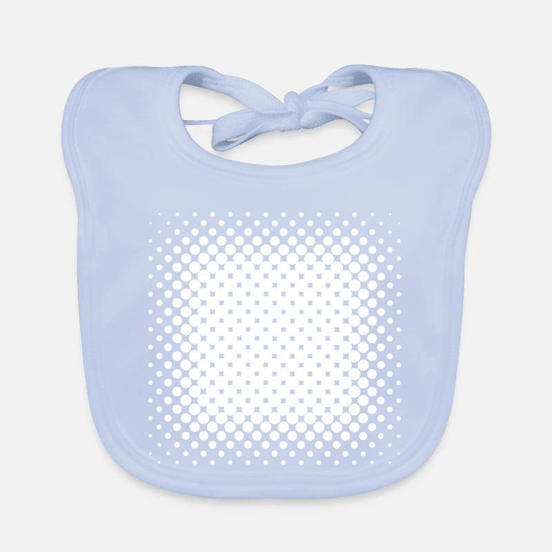 Radial Halftone Square Organic Baby Bibs