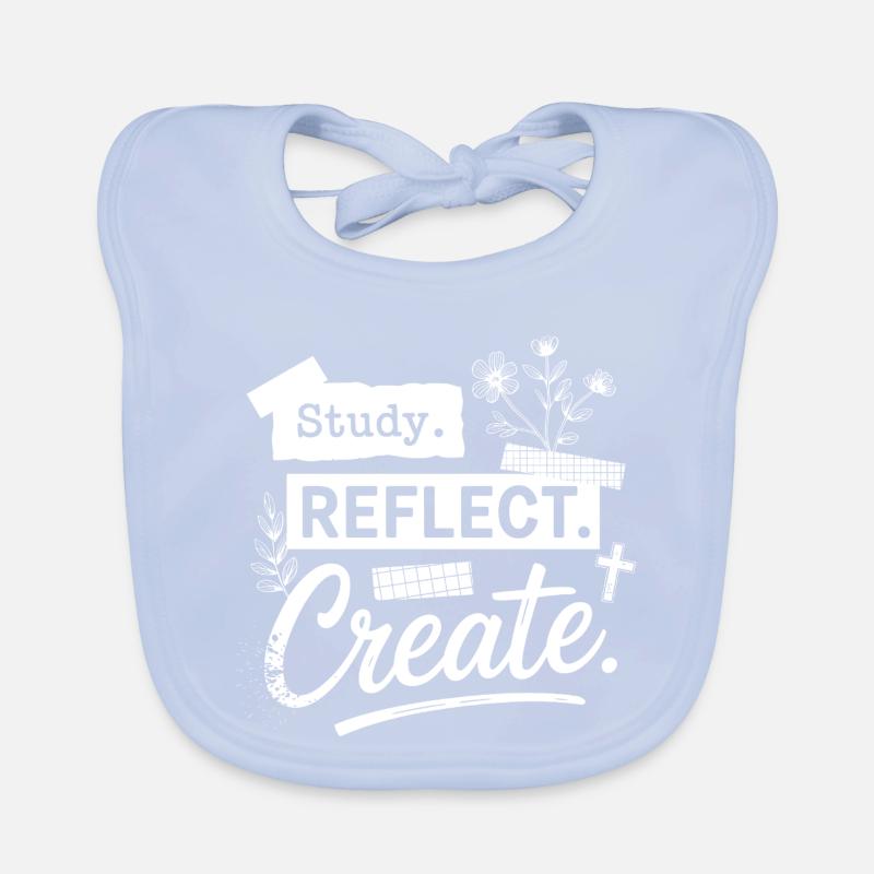Study. Reflect. Create. Organic Baby Bibs