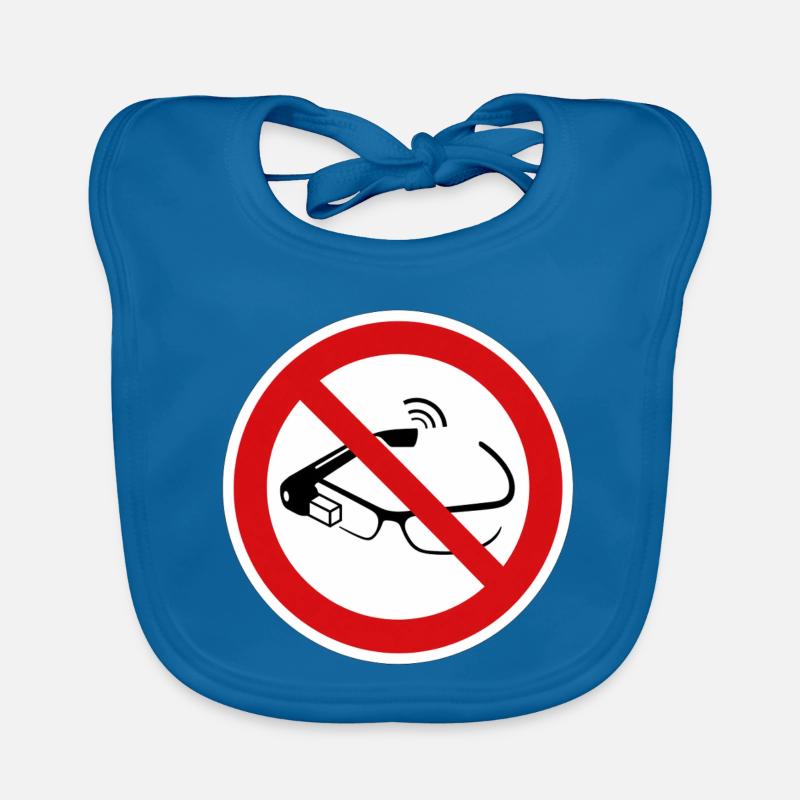 Smart glasses prohibited Organic Baby Bibs