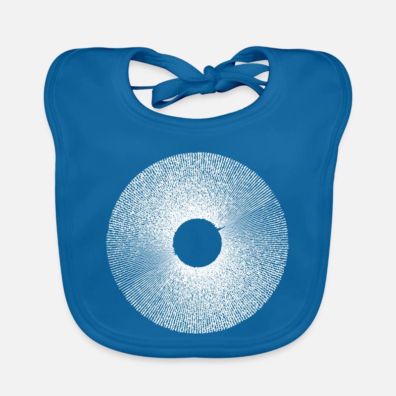 Iris Ringburst Radial Pattern Organic Baby Bibs