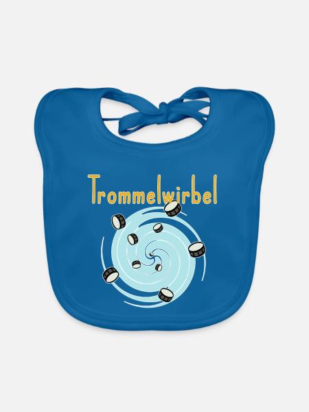 Trommelwirbel zweideutig Wortwitz - Baby Bio-Lätzchen - Pfauenblau
