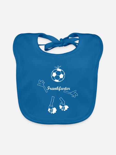 Frankenfurter Fußballdoodle - Baby Bio-Lätzchen - Pfauenblau