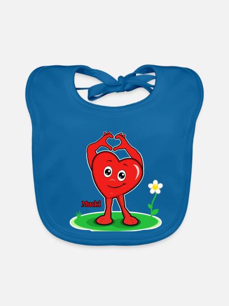 Mucki Love-Vibes - Baby Bio-Lätzchen - Pfauenblau