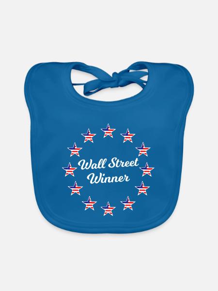 America Wall Street - Baby Bio-Lätzchen - Pfauenblau