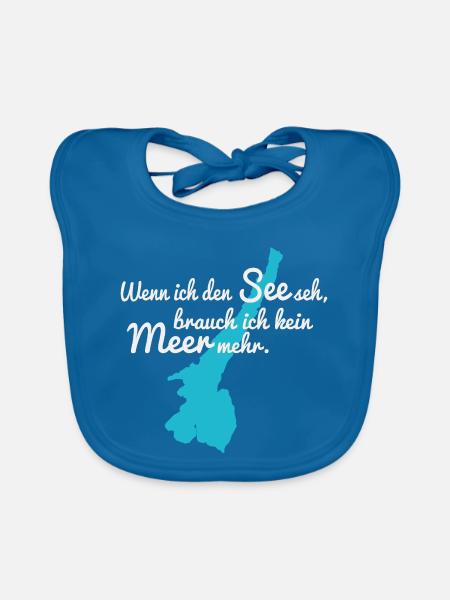 Gardasee Italien - Baby Bio-Lätzchen - Pfauenblau