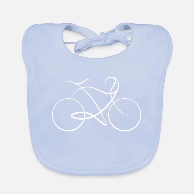 Fahrrad eine Linie - Harmonie - Dynamik Baby Bio-Lätzchen