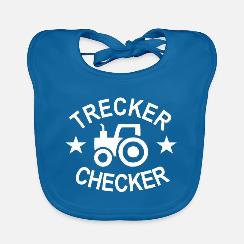 Trecker checker with the tractor Organic Baby Bibs