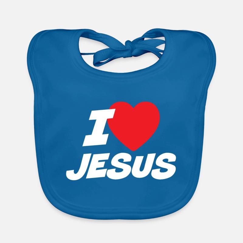 Ich liebe Jesus Baby Bio-Lätzchen