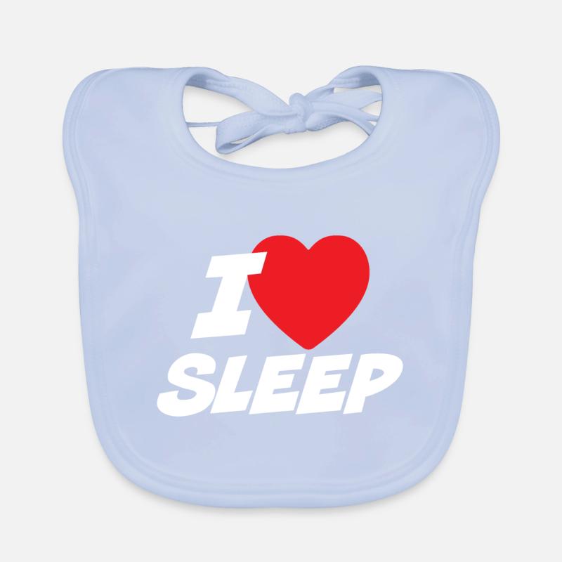 I Love Sleep Organic Baby Bibs