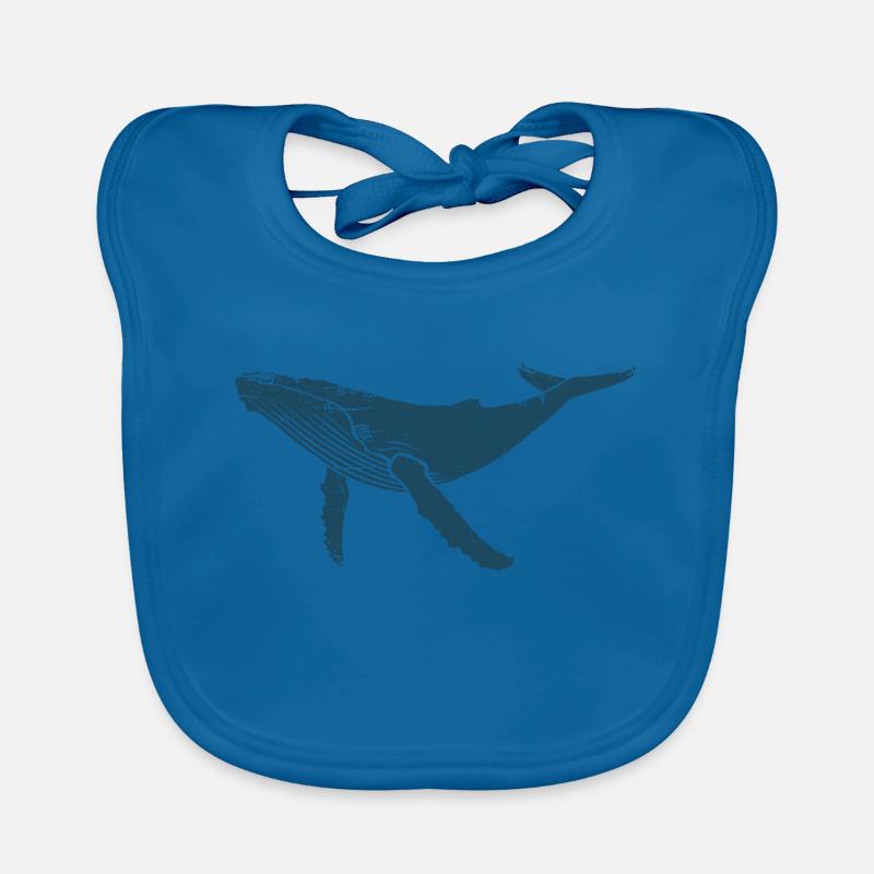 Wal - Buckelwal - Meeressäuger - Geschenk Baby Bio-Lätzchen