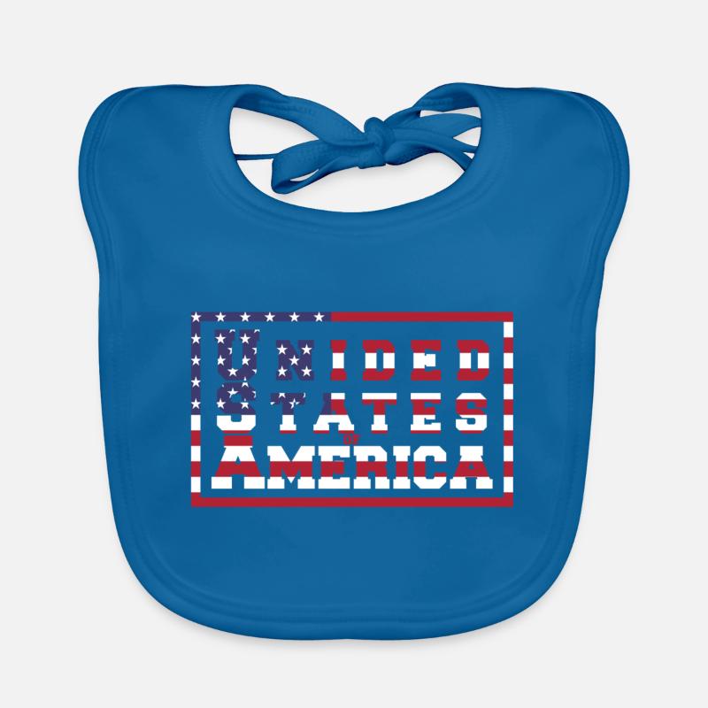 Drapeau USA Bavoir bio Bébé