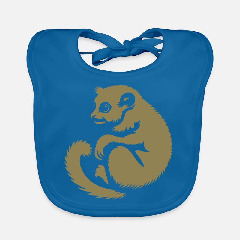 Loris Slowlori Silhouette Säugetier Baby Bio-Lätzchen